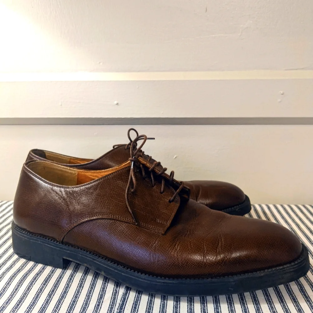 Brooks Brothers Men's Brown Leather Oxfords Salinger Size 9‎